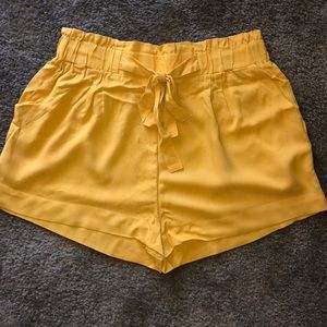 New Fashion nova yellow Elastic waist shorts w pockets